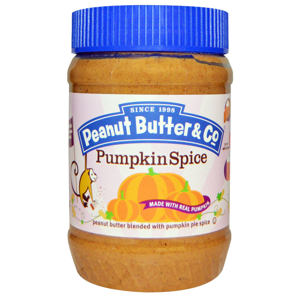 Peanut Butter &amp; Co., Pumpkin Spice, mantequilla de maní mezclada con especias para pastel de calabaza, 16 oz (454 g)