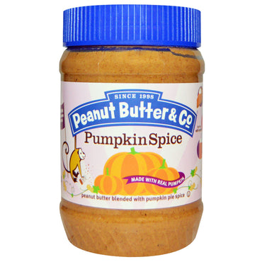 Peanut Butter & Co., Pumpkin Spice, mantequilla de maní mezclada con especias para pastel de calabaza, 16 oz (454 g)
