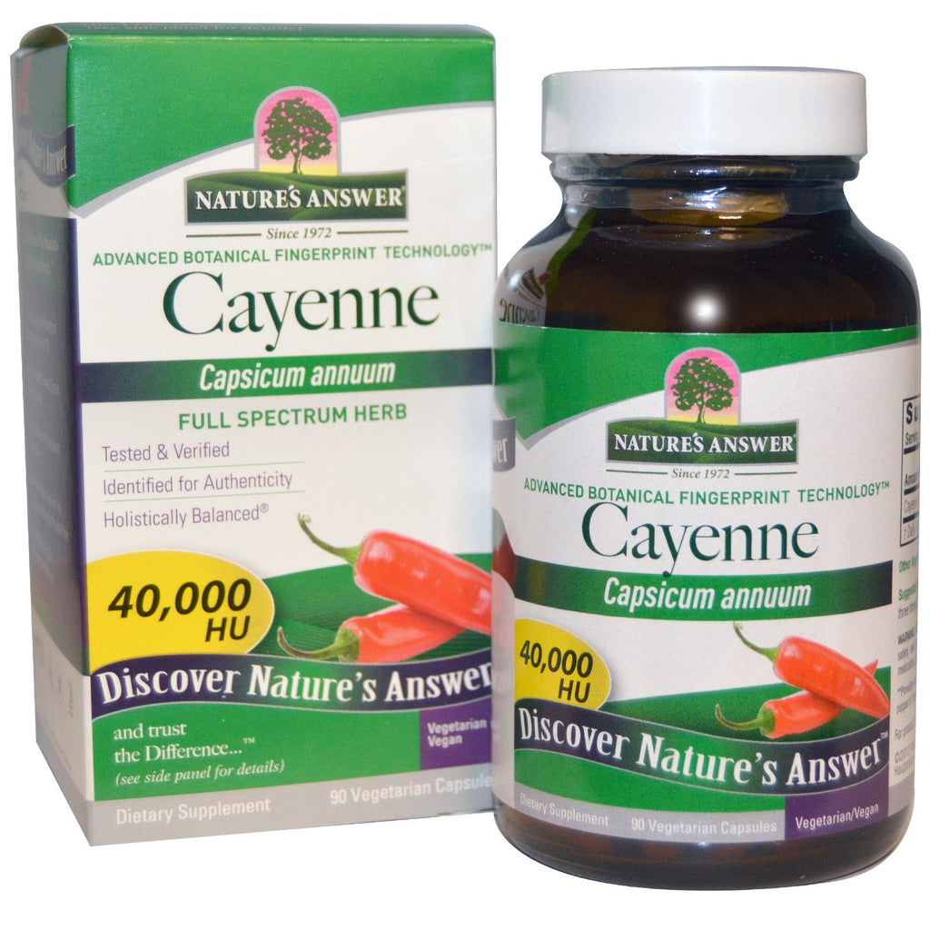 Nature's Answer, Cayenne, Capsicum Annuum, 90 capsule vegetariene