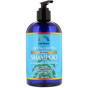 Rainbow Research, șampon pe bază de plante cu henna și biotină, 12 fl oz (360 ml)