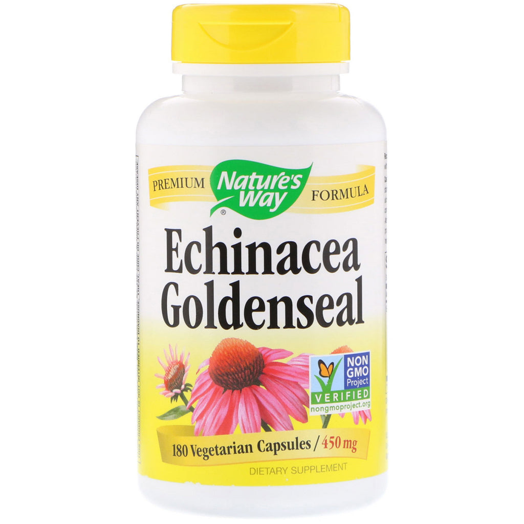 Nature's Way, Échinacée Goldenseal, 450 mg, 180 capsules végétariennes
