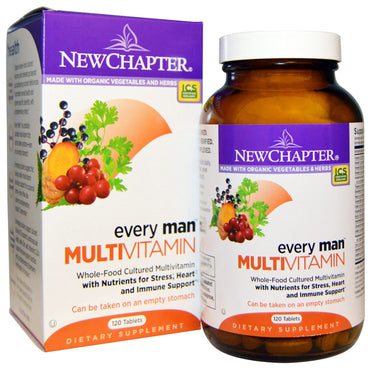 Nyt kapitel, hver mand multivitamin, 120 tabletter