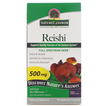 Naturens svar, Reishi, 500 mg, 90 vegetariska kapslar