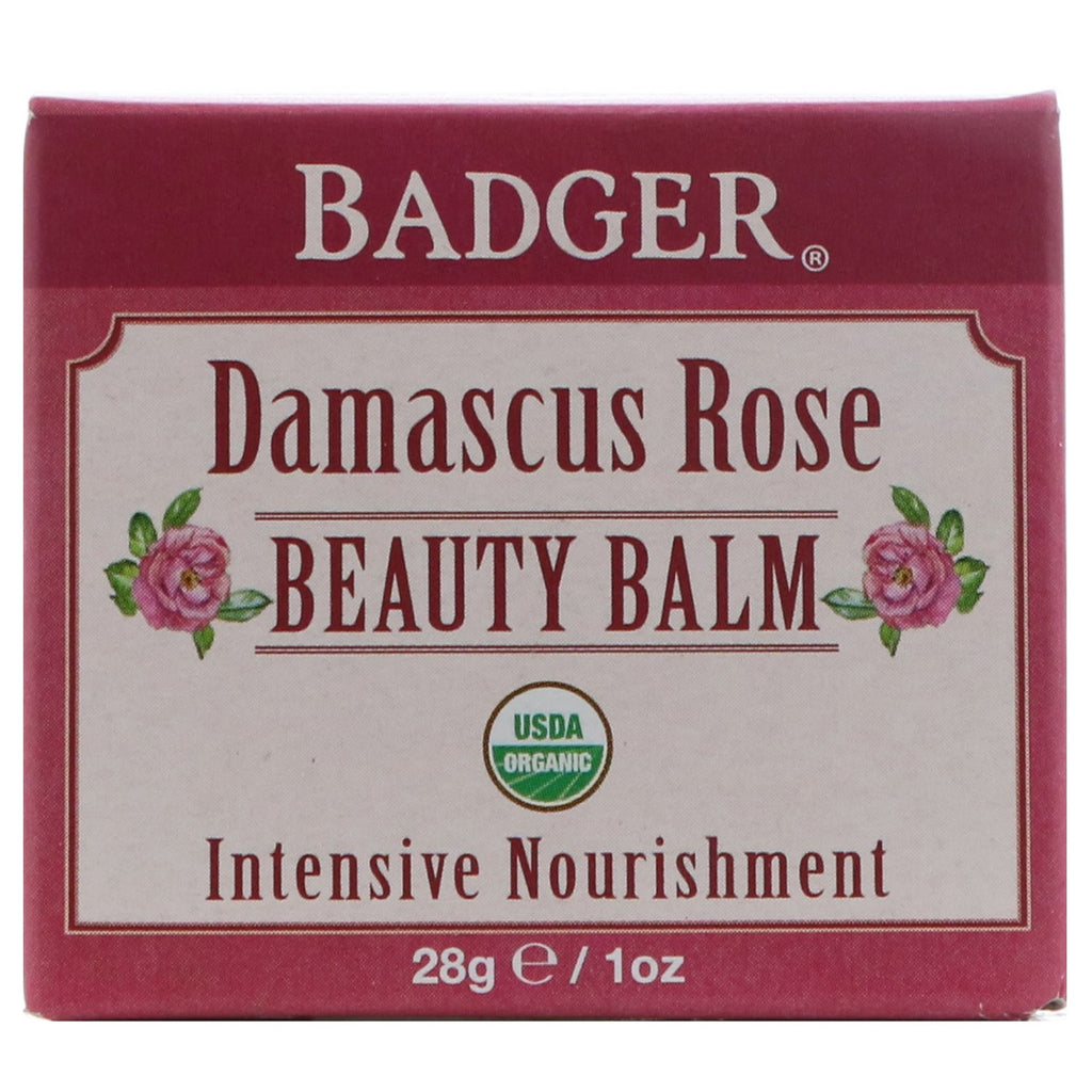 Badger Company, Bálsamo de belleza, rosa de Damasco, 28 g (1 oz)
