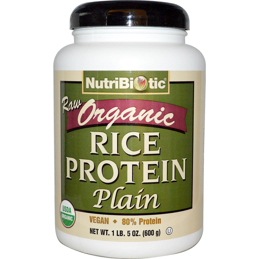 NutriBiotic, Raw  Rice Protein, Plain, 1 lb 5 oz (600 g)