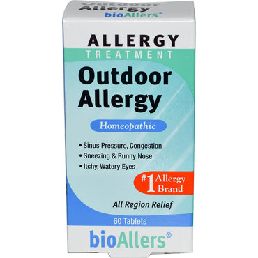 NatraBio, BioAllers, Traitement des allergies, Allergie extérieure, 60 comprimés