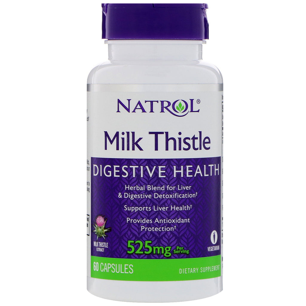 Natrol, Ciulin de lapte, 525 mg, 60 capsule