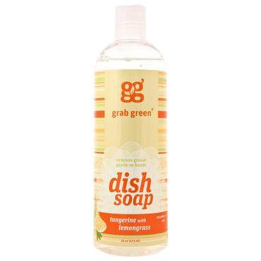GrabGreen, Dish Soap, Tangerine with Lemongrass, 16 oz (473 ml)