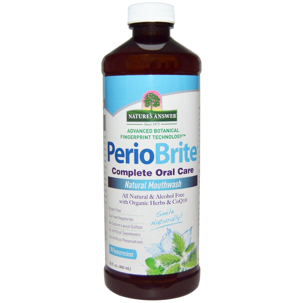 Nature's Answer PerioBrite Apa de gură naturală Winter Mint 16 fl oz (480 ml)