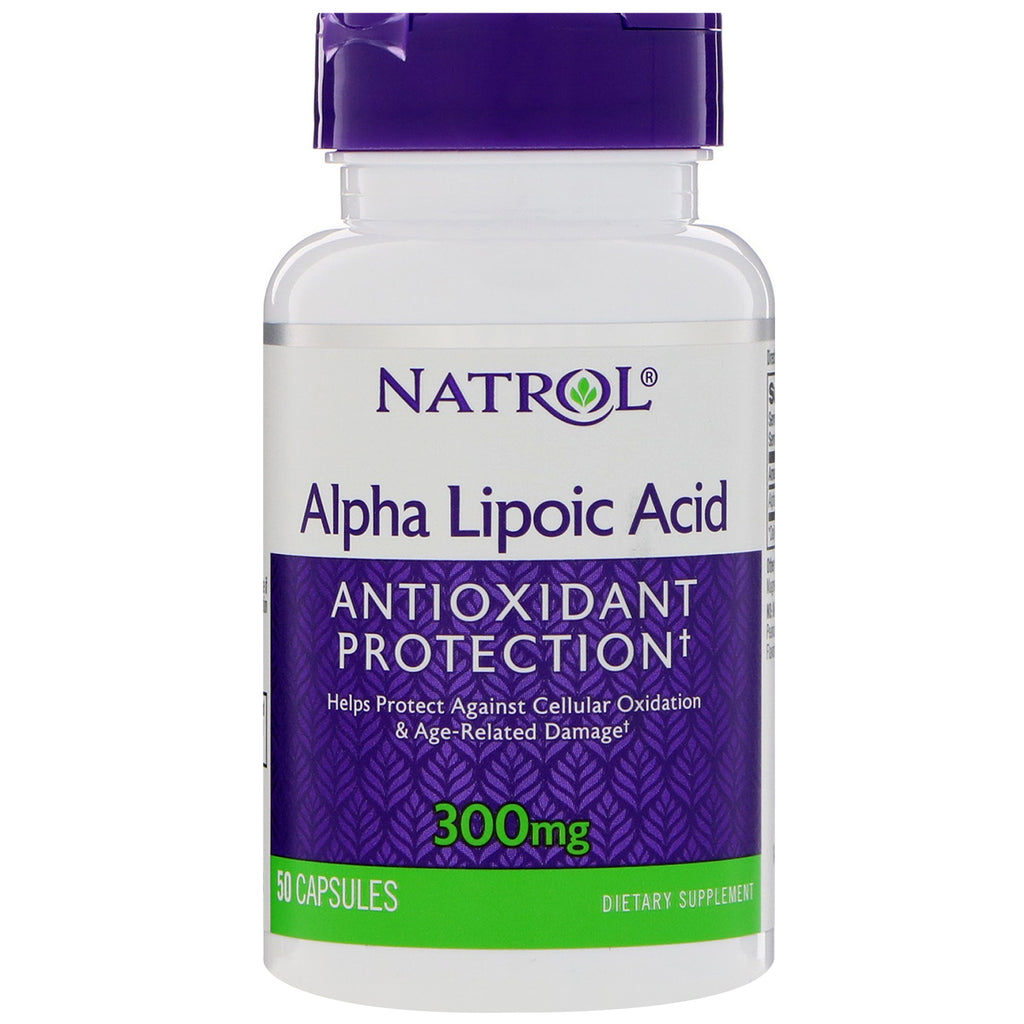 Natrol, alfa-liponzuur, 300 mg, 50 capsules