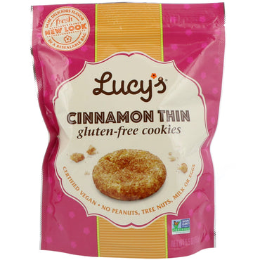 Lucy's, Biscuits fins à la cannelle, sans gluten, 5,5 oz (156 g)