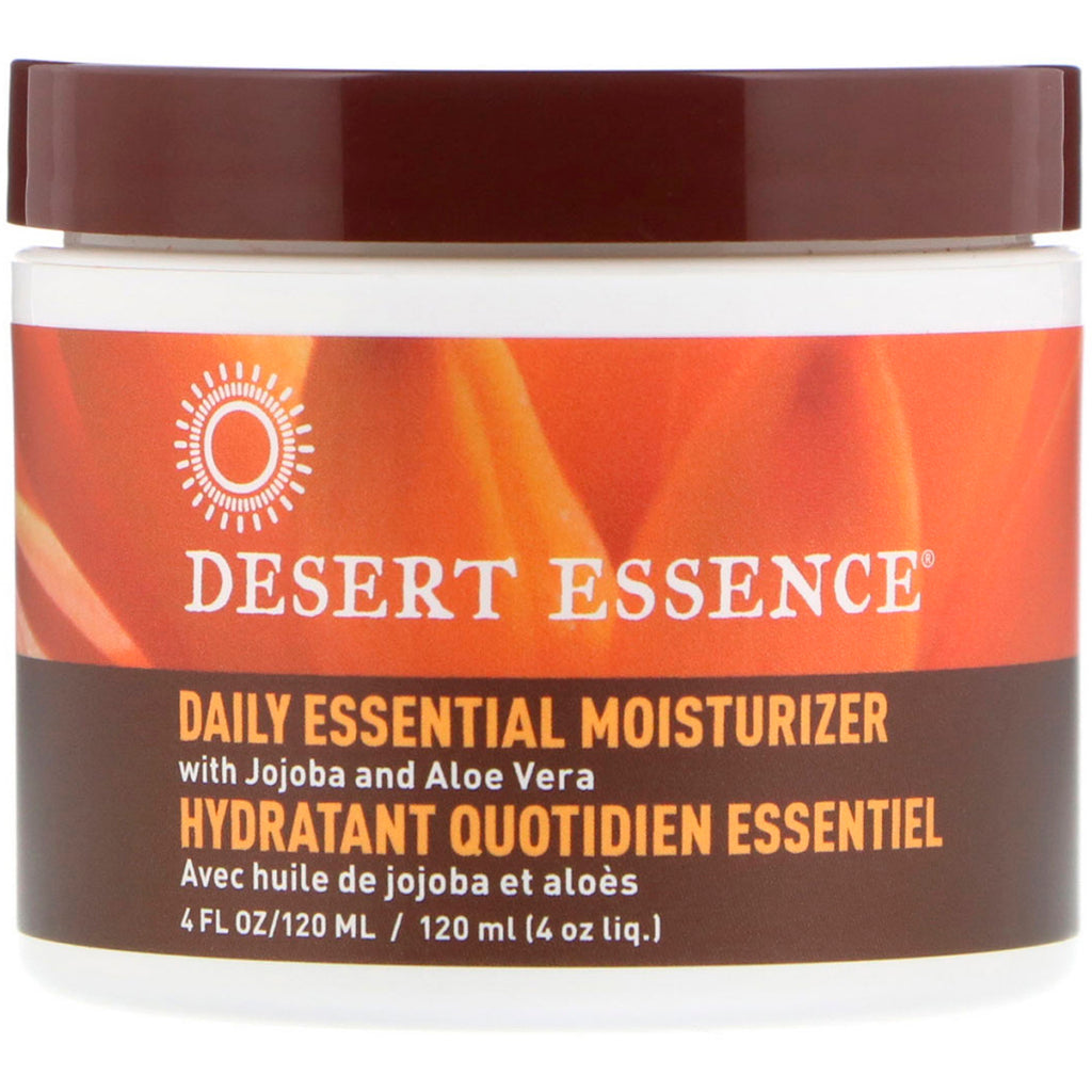 Desert Essence, dagelijkse essentiële vochtinbrengende crème, 4 fl oz (120 ml)
