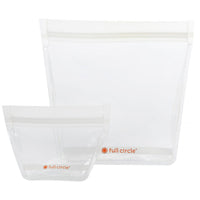 Full Circle, ZipTuck, Reusable Travel Bags, Clear, 1 Mini + 1 Travel