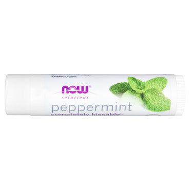 Now Foods, Solutions, Completely Kissable,  Lip Balm, Peppermint, 0.15 oz (4.25 g)