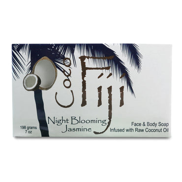 Fidji, Pain de savon pour le visage et le corps, Jasmin à floraison nocturne, 7 oz (198 g)