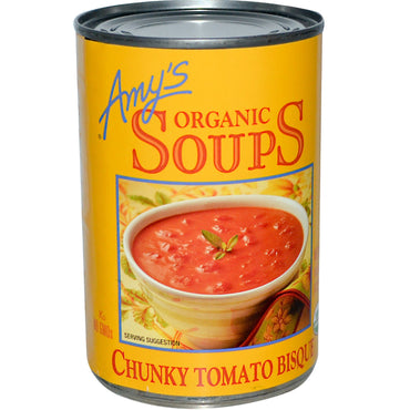 Amy's, Soupes, Bisque de tomates en morceaux, 14,5 oz (411 g)