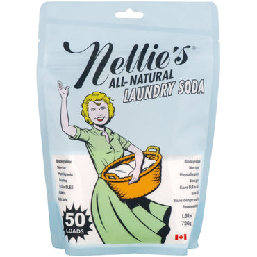 Nellie's All-Natural, Waschsoda, 50 Ladungen, 1,6 lbs (726 g)