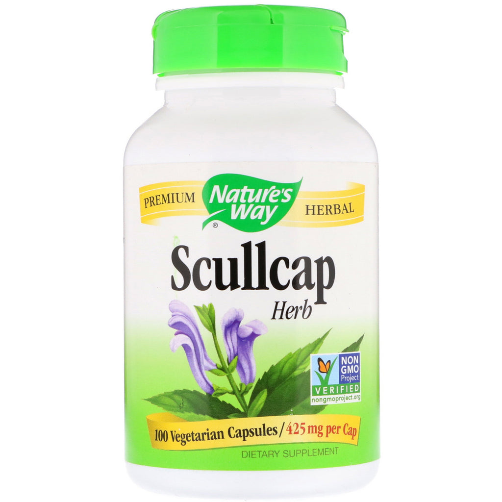 Nature's Way, Scullcap-kruid, 425 mg, 100 Vegetarische capsules
