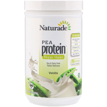 Naturade, Batido vegano de proteína de guisante, vainilla, 432 g (15,2 oz)