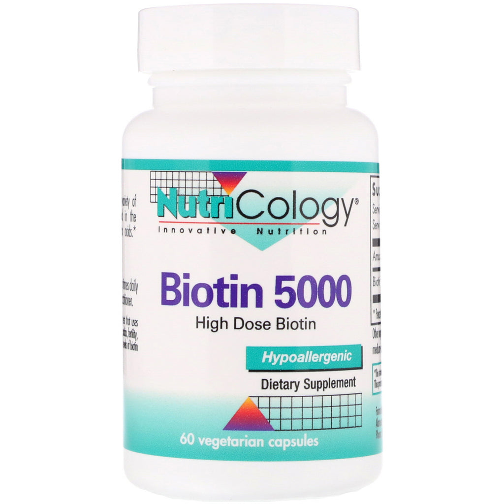 Nutricologie, Biotine 5000, 60 Capsules Végétariennes