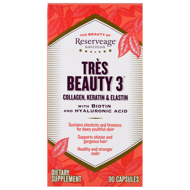 ReserveAge Nutrition Tres Beauty 3 90 Capsules
