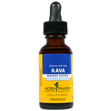 Herb Pharm, Kava, Rhizome og Root, 1 fl oz (30 ml)