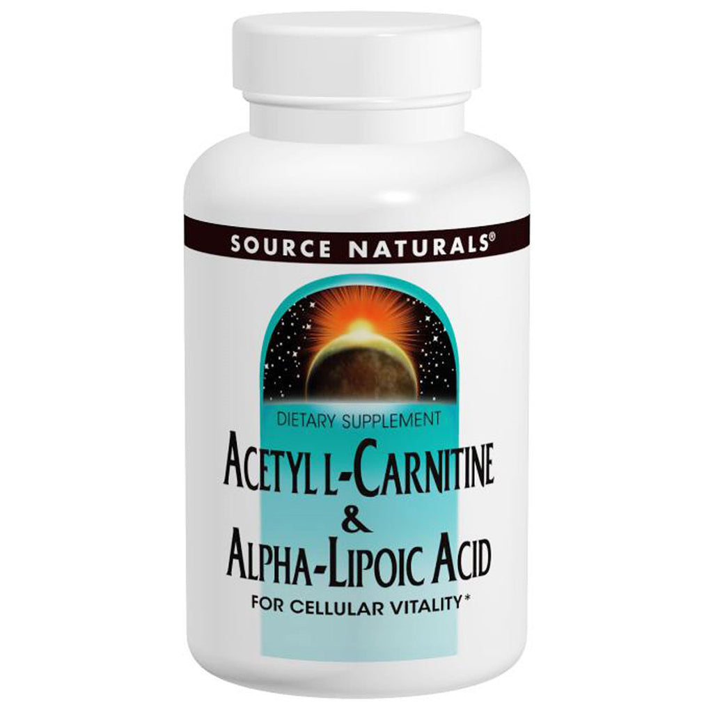 Source Naturals, Acetil L-Carnitina e Ácido Alfa-Lipóico, 650 mg, 120 Comprimidos