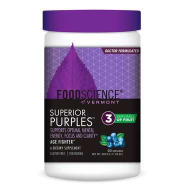 FoodScience, Superior Purples, Blueberry, 11,59 oz (328,5 g)