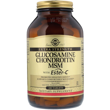 Solgar, Glucosamine Chondroitin MSM With Ester-C, 180 Tablets