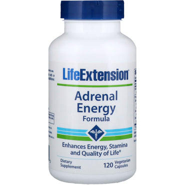 Livsforlengelse, adrenal energiformel, 120 veggiekapsler