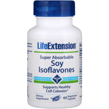 Life Extension, Isoflavones de soja, super absorbables, 60 gélules végétales