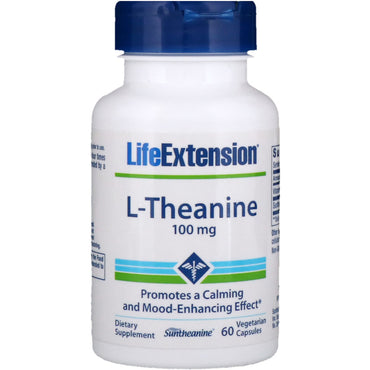 Life Extension, L-Teanina, 100 mg, 60 Cápsulas Vegetais