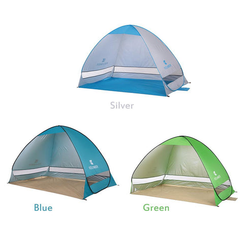 KEUMER tente de plage automatique 2 personnes Camping Protection UV abri extérieur instantané Pop-up été 200*120*130cm