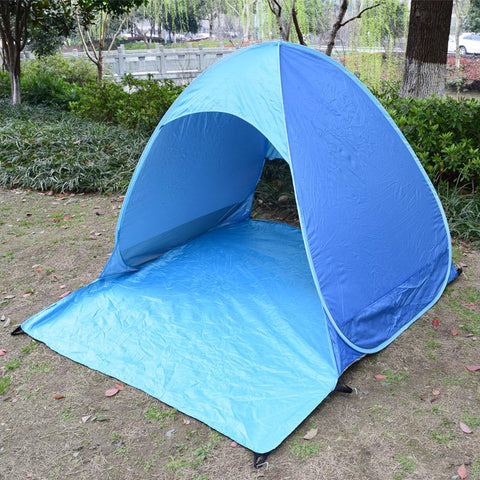 HUI LINGYANG Tente de Plage Ultralégère Pliante Pop Up Ouverture Automatique Famille Touriste Poisson Camping Anti-UV Entièrement Pare-Soleil