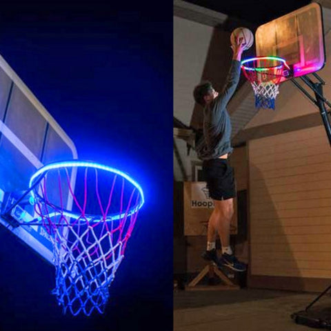 1 szt. Obręcz do koszykówki LED, obręcz do koszykówki, zmiana lampy indukcyjnej, obręcze, światło słoneczne grające w nocy, lampa na pasku LED