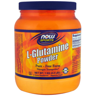 Nu fødevarer, sport, L-glutamin pulver, 2,2 lbs (1 kg)