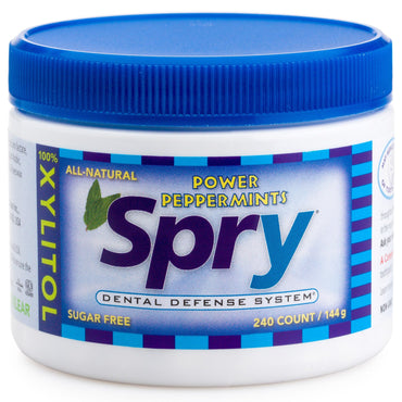Xlear Spry Power Peppermints ללא סוכר 240 ספירה (144 גרם)