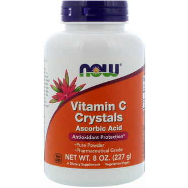 Now Foods, cristale de vitamina C, 8 oz (227 g)