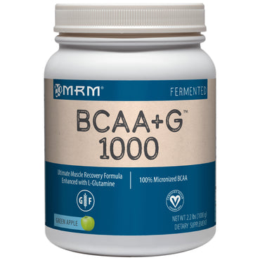MRM, BCAA+G 1000, Grüner Apfel, 2,2 lbs (1000 g)
