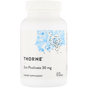 Thorne Research, zinkpicolinat, 30 mg, 180 kapslar