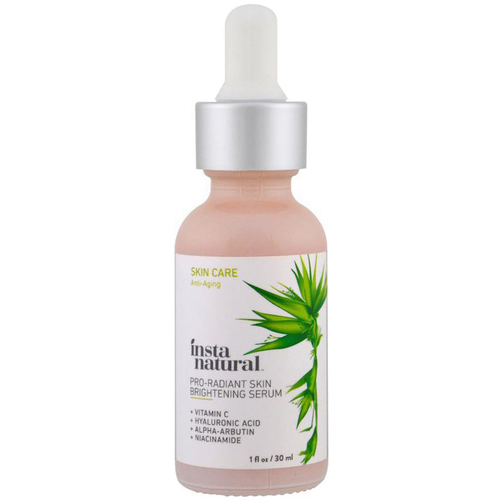 InstaNatural, Pro Radiant Skin Rozjaśniające serum z witaminą C, Przeciwstarzeniowe, 30 ml