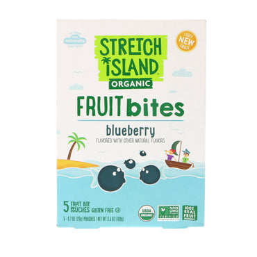Stretch Island, Fruit Bites, Blueberry, 5 Pouches, 0.7 oz (20 g) Each