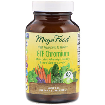 Megafood, GTF-Chrom, 60 Tabletten