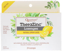 Quantum Health, TheraZinc Lozenges, Natural Lemon Flavor, 24 Lozenges