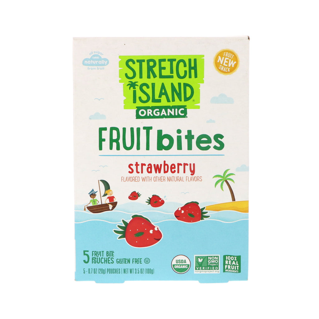 Stretch Island, bouchées de fruits, fraise, 5 sachets, 0,7 oz (20 g) chacun