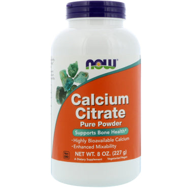 Now Foods, Citrate de calcium, poudre pure, 8 oz (227 g)