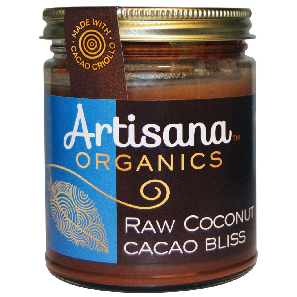 Artisana, s, Raw Coconut Cacao Bliss, Nøddesmør, 8 oz (227 g)