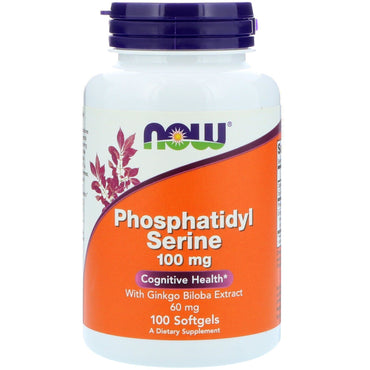 Now Foods, Phosphatidyl Sérine, 100 mg, 100 gélules