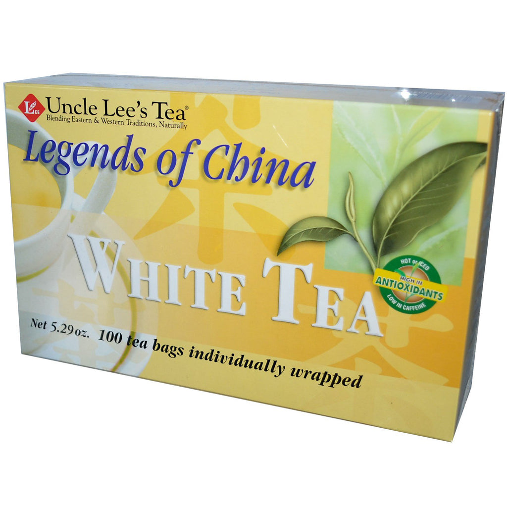 Herbata Uncle Lee's, Legends of China, Herbata biała, 100 torebek z herbatą, 5,29 uncji (150 g)