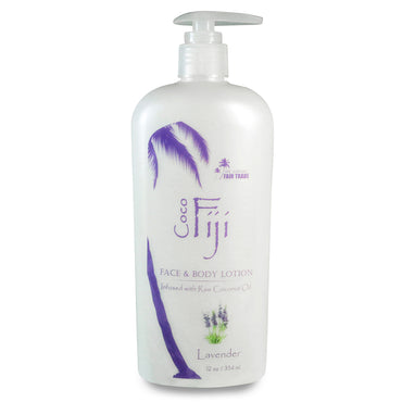 Fiji, Face and Body Lotion with  Coconut Oil, Lavender, 12 oz (354 ml)